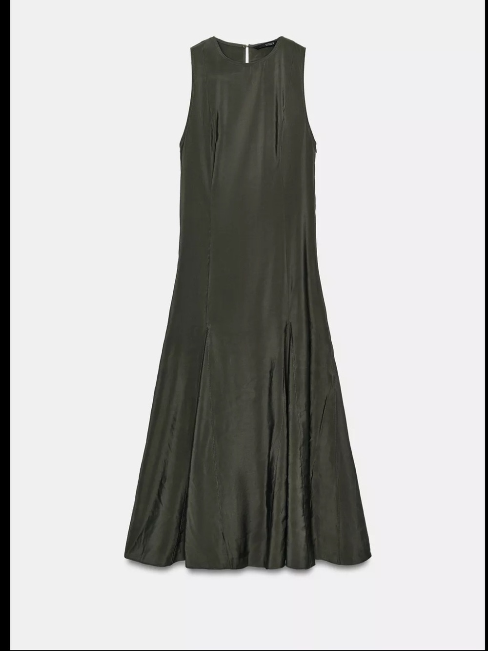 Zara Olive Sleeveless Maxi Dress